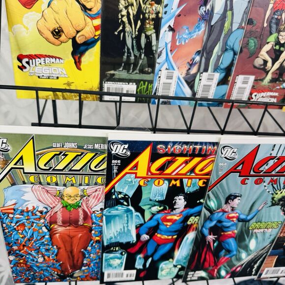 Superman Action Comics 858-866 868-869 871-873 Lot Geoff Johns Vs Brainiac - Picture 7 of 7